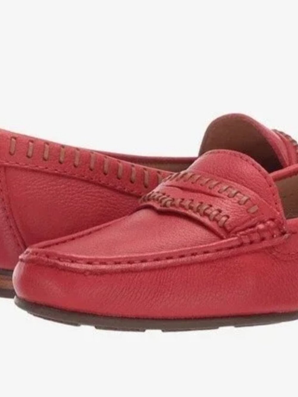 Driver Club USA Leather Made in Brazil Maple Ave Loafer, Red Grainy Sz 11 NWT - Picture 9 of 11
